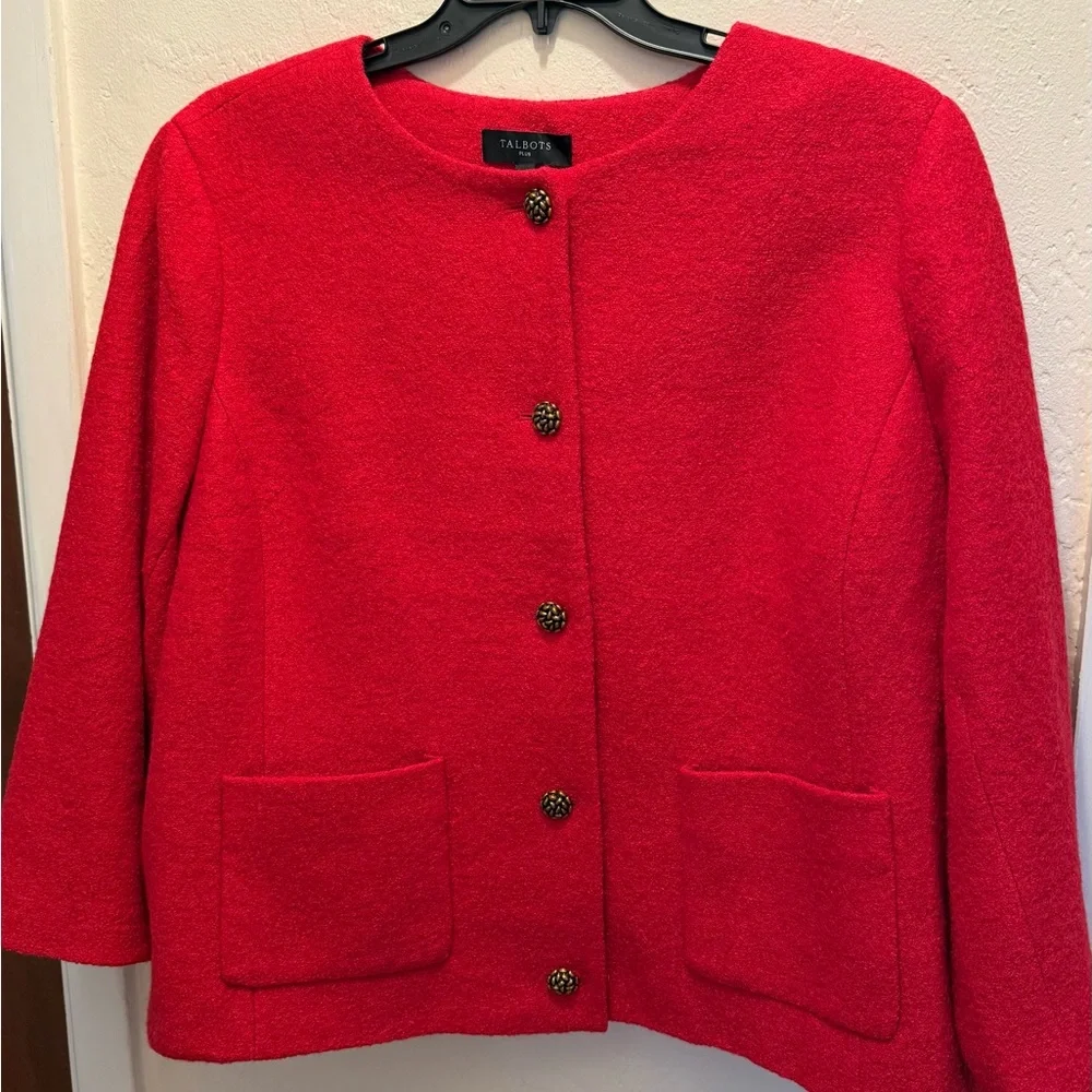Red Button-Up Jacket - Picture 5 of 9